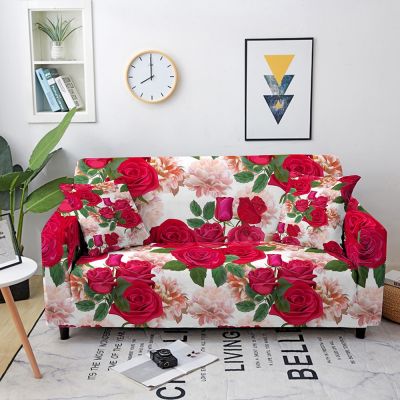 Colorful Full Print Floral Rose Pattern Print Simple Fashion Dresser Decoration Sofa Cover Home Accessories and Tools Sofa Cover