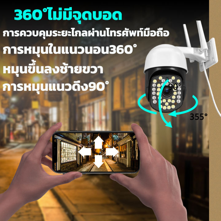 กล้องวงจรปิดไร้สายของแท้-360-องศา-ip-camera-กล้องวงจรปิดไวไฟ-ดูผ่านโทรศัพท์-1080p-กล้องวงจรปิดอัจฉริยะ-กล้อง-ซูมภาพได้-กล้องแอบถ่าย