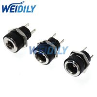 ∏◙♦ 10PCS DC022B 3A 12V DC Power Supply Jack Socket Female Panel Mount Connector 5.5x2.1/2.5mm 3.5x1.3mm Plug Adapter 2 Pins DC-022B