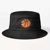 Orange Basketball Bucket Hat Bucket Hat Sun Spring Fashion Sport Boys Fishermen Mens Summer Fish Solid Color Caps Black Women