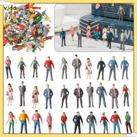 VJDA 100pcs วัสดุ ABS 1:100/1:150/1:75/1:50มาตราส่วน ท่าสีผสม โมเดลอาคารผู้โดยสาร ตัวเลขคน ทิวทัศน์รถไฟ ตัวละคร DIY