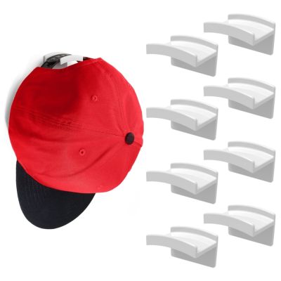 【YF】 5/10pcs Hat Hooks for Wall Racks Baseball Caps Adhesive Organizer Cowboy Holder Strong Hanger to Display