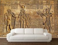 Custom 3D Photo Wallpaper Sticker Classic Egypt Pattern Wall Decal Vinyl Wall Stickers Wall Decorations Living Room Poster Mural