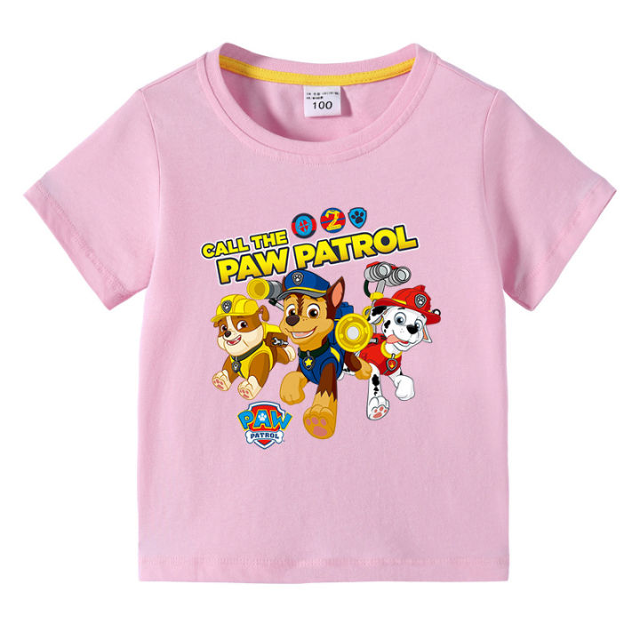 paw-patrol-เสื้อยืดแขนสั้นแขนสั้นทารก-เสื้อกล้ามเด็กเด็กผู้ชายเด็กผู้หญิงผ้าฝ้ายลายการ์ตูนฤดูร้อน0000