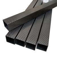 1Pcs Rectangle 3K Full Carbon Fiber Square Tube High Strength Length 600mm OD 15mm 20mm 22mm 25mm 30mm Glossy Surface For R/C Wires Leads Adapters