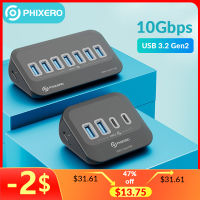 PHIXERO USB 3.2 Docking Station Hub 10Gbps Splitter Switch Dock Multi Port SD Card Socket Type C Gen2สำหรับ Surface PC แล็ปท็อป3.0