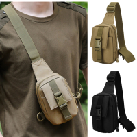 กระเป๋าคาดหน้าอกยุทธวิธีทหาร Trekking Pack EDC Sports Bag Shoulder Bag Crossbody Pack Assault Pouch For Hiking Cycling Camping