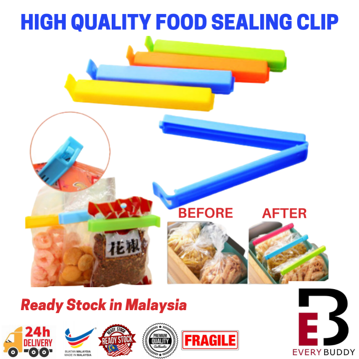 Portable Kitchen Storage Food Snack Seal Sealing Bag Clips Sealer Clamp  Plastic Tool Refrigerator Sticker Kitchen Accessories