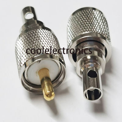 2pcs Long UHF PL259 Male Crimp Connector for RG58 RG142 RG400 LMR195 Coax Pigtial Cable RF Copper Connector