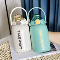 ☃✙ With carrying handle 850ml Thermos Coffee Mug Water Bottle Vacuum Flasks Thermal Tumbler In-Car Insulated Cup Christmas Gift