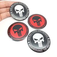 Style car 4pcs 56mm Skull The Punisher logo Car Wheel Center Hub Cap Cover Stickers for Volkswagen Audi Kia Honda Ford car styling