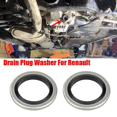 110265505R 2Pcs Car Oil Sump Drain Plug Sealing Gaskets Rings Washer For Renault Clio Duster Espace Fluence Logan Scenic Pulse