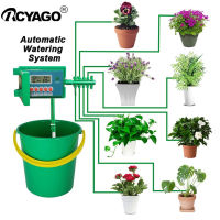 RCYAGO Elctrical ชุดรดน้ำอัตโนมัติ,ควบคุมการรดน้ำในสวนระบบรดน้ำในร่มอัตโนมัติแบตเตอรี่หยดอัจฉริยะ