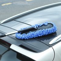 Car telescopic wax drag microfiber dust brush garage dual-purpose dust broom cleaning supplies for car home cleaning