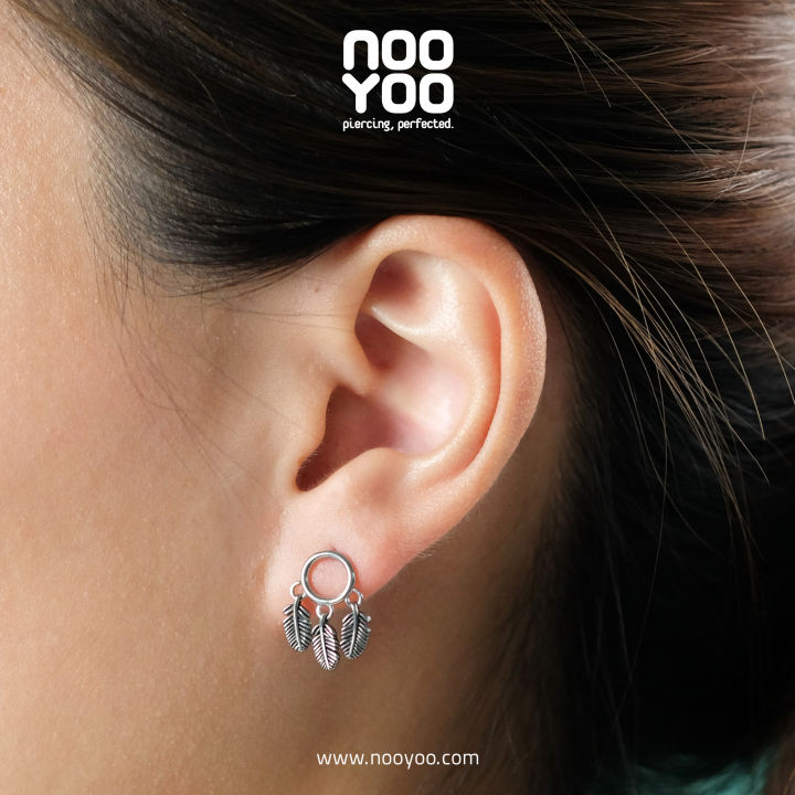 nooyoo-ต่างหูสำหรับผิวแพ้ง่าย-dream-catcher-surgical-steel