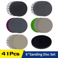 【LZ】☂✤  40Pcs 6inch Wet Dry Sanding Disc Assorted Grit Hook Loop Sandpaper 150mm with Interface Pad for Sander Grinder Sanding Polishing