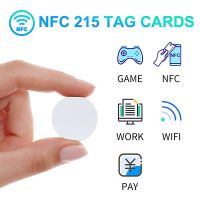 รอบ 50/100pcs NTAG215 NFC เหรียญ 13.56MHz Ntag215 ว่างเปล่าสีขาว/สีดำป้ายการ์ด RFID Ultralight ป้าย 25 มม.เส้นผ่านศูนย์กลาง-sdfadfsdf