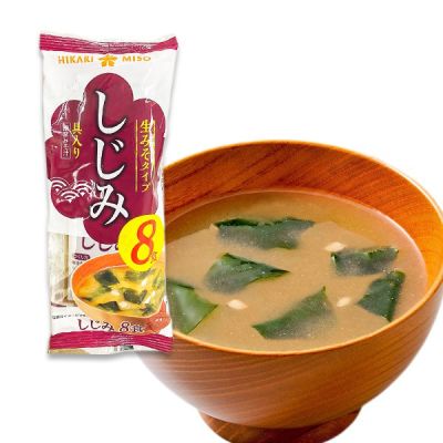 ฮิคาริ ซุปมิโซะผสมหอยชิจิมิ (สำหรับ 8 ที่) ขนาด 132 กรัม - Hikari Instant Miso Soup Shijimi Clam (8 servings) GREENHOME ส่งทุกวัน