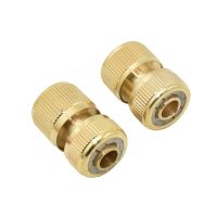 Brass 1/2 Garden Hose Quick Connector 16mm Hose Waterstop Connector Copper Irrigation Hose For Water 1Pcs