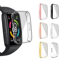 สำหรับ Huawei Band 7 Watch เคสป้องกันทีพียูอ่อนสำหรับ Huawei Honor Band 6/ 6 Pro เคสปกป้องหน้าจอเต็มตัวกรอบกันชน