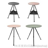 hyfvbu❀┅  Camping Round Table Outdoor Tourist Folding Aluminum Alloy Self-Lifting Supplies