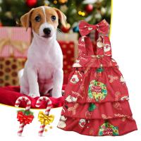 Pet Dress Stand Out Pet Dress Adorable Christmas Dog Clothes Warm Pet Dress with Xmas Element Pattern for Dogs Cats Kittens Dresses