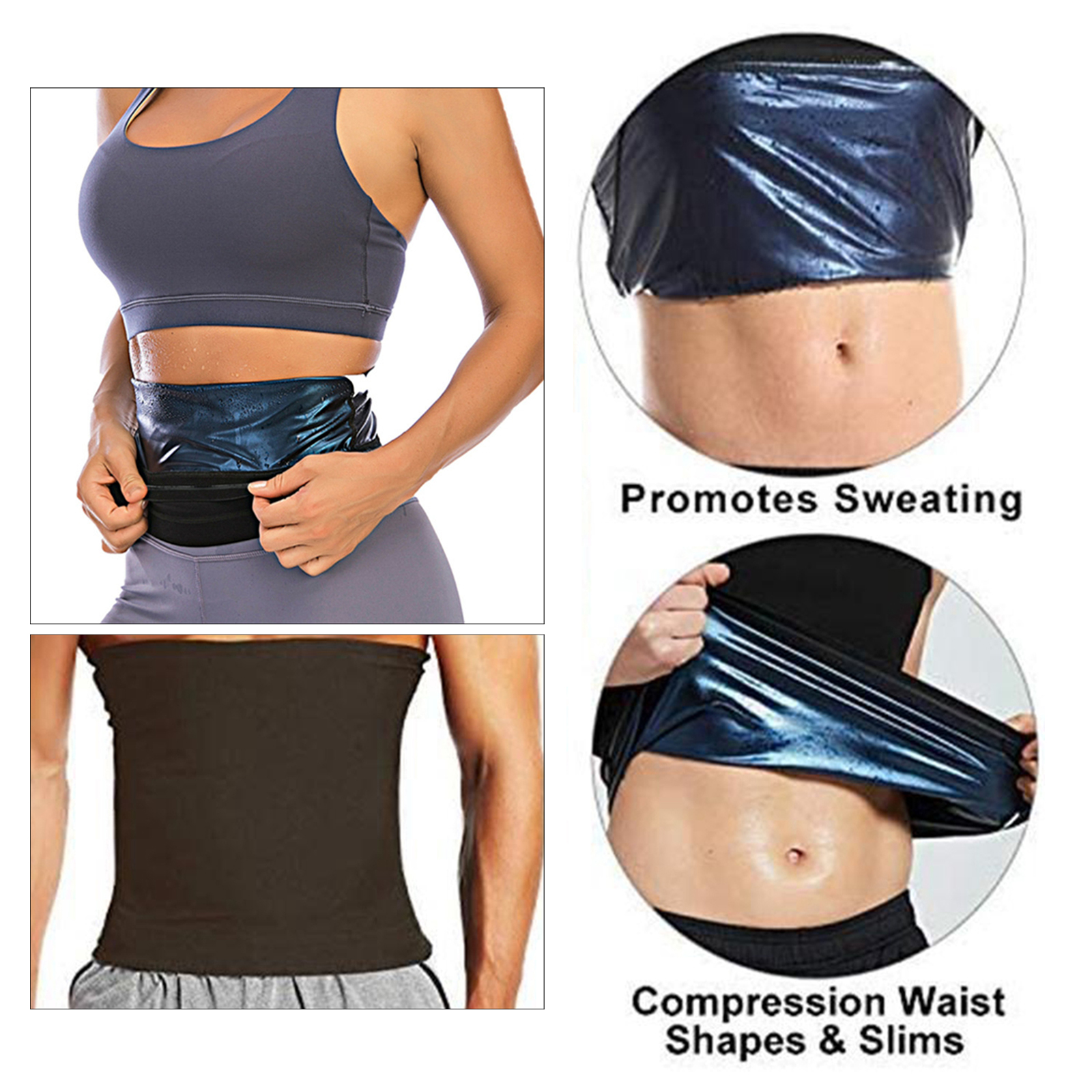 Fitness Heat Trapping Sweat Enhancing Vest Workout Sauna Suit Abs Trainer Toner 
