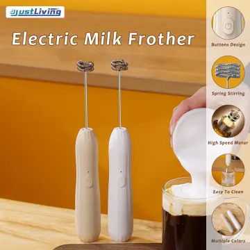 Mini Electric Milk Frother Egg Beater USB Rechargeable Foam Maker Handheld  Foamer Mixer High Speeds Whisk Coffee Frothing Wand