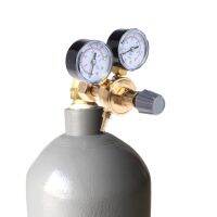 อาร์กอน CO2เกจลดความดัน Mig Flow Meter วาล์วควบคุม Dual Gauge Welding Regulator 108x120x125mm