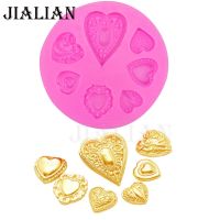 Love gem Valentines Day chocolate wedding cake decorating tools DIY Heart baking fondant form  silicone mold T0325 Bread  Cake Cookie Accessories