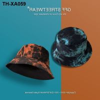 tide brand ins graffiti hat mens spring and autumn blooming double-sided wearing basin summer fisherman