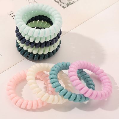 【CC】㍿❀▼  New Wire Elastic Hair Bands Mattes Colored Scrunchies Rubber  Ponytail Holder for Ties Accessories