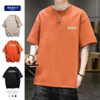 Trend of mens clothing short sleeve T-shirt ins summer wind tide relaxed joker render five points on the sleeve short sleeves clothes --ntx230801✴✾