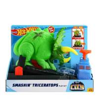 ชุดรางรถไดโนเสาร์ HOT WHEELS SMASHIN’ TRICERATOPS