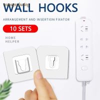 10 pairs Double-Sided Adhesive Wall Hooks Hanger Strong Suction Cup Storage Holder