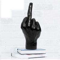 〖Gesh department store〗Personalized Middle Finger Statue Nordic Resin Figurines Craft Sculptures Ornament Home Office Decorations Living Room Decor