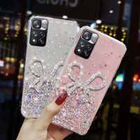 เคสสำหรับ Xiaomi Redmi Note 11 Pro + 5G,เคสโทรศัพท์หรูหราแวววาวระยิบระยับระยิบระยับลายท้องฟ้าเต็มไปด้วยดวงดาวเคสซิลิโคนนิ่มลายผีเสื้อหญิงสาวประดับพลอยเทียมที่สวยงามเคสป้องกันด้านหลัง