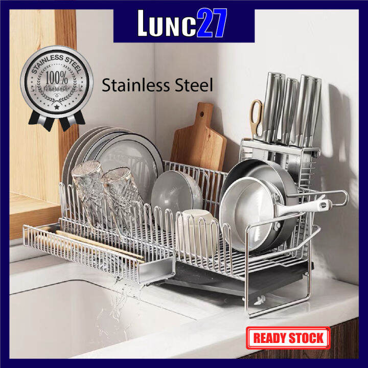 304 Stainless Steel Sink Drainer Dish Drying Rack Dish Drainer Drain