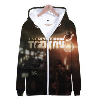 Escape จาก Tarkov เกมซิป Hoodies ผู้ชายแฟชั่นแขนยาว3d Hooded Sweatshirt ขายร้อน Streetwear เสื้อแจ็คเก็ตผู้ชายเสื้อผ้า