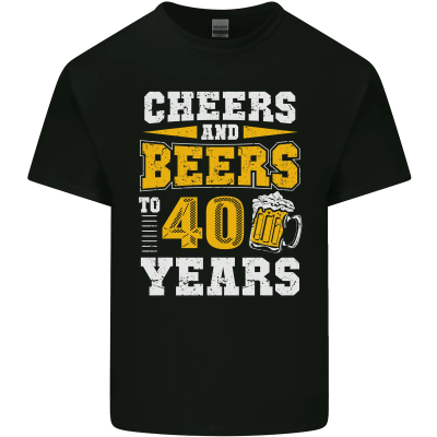 40Th Birthday 40 Year Old Funny Alcohol Mens Cotton Tshirt Tee