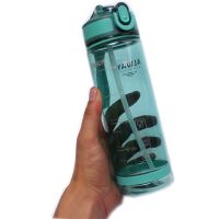 Special Offers 800Ml Sports Water Bottle With Straw For Camping Hiking Outdoor Plastic Transparent BPA Free Bottle For Men Drinkware