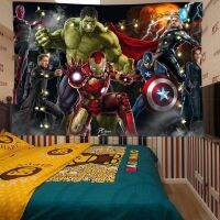 การพิมพ์ดิจิตอลขนาดใหญ่ Avengers Tapestry Wall ครอบคลุมผ้าม่านผ้าพื้นหลังตกแต่งความงาม Tapestry แขวนผนัง