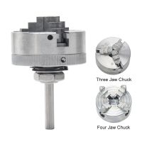 3-Jaw 4-Jaw Chuck Zinc Alloy Self Centering Wood Turning Chuck With Connecting Rod Optional Clamp Accessory For Mini Metal Lathe