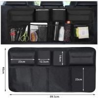 ：{“： Car Trunk Organizer Adjustable Backseat Storage Bag Net High Capacity Multi-Use Oxford Automobile Seat Back Organizers Universal