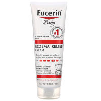 ล้างสต็อค EXP 10/2022 ครีมลดอาการคัน Eucerin, Baby, Eczema Relief, Cream, 8 oz (226 g) ของแท้จาก USA!!!