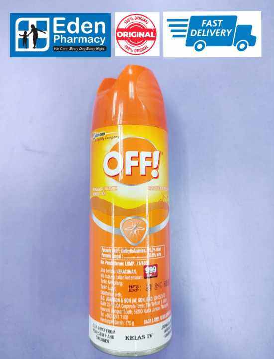 OFF! mosquito repellent spray , penghalau nyamuk OFF ( 170g ) Lazada