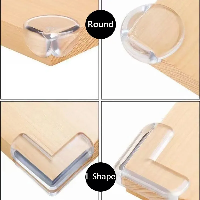 4Pcs Clear Corner Protectors Table Corner Guards, Baby Proofing,  Transparent Edge Corner Edge Protection for Desk Cupboard Right Angle