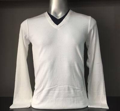 uzem bodysize tshirt long sleeve no 10-096 เสื้อแขนยาวคอวีสองชั้นสลับสี บอดี้ไซค์ รอบอกวัดได้ 36นิ้ว สามารถยืดได้ ถึง 40นิ้ว
