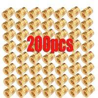 ✱◐✟ 200pcs M3 M3x5.7-OD4.6 Thread Brass Knurled Inserts Nut Heat Embed Parts Female Pressed Fit into Holes for 3D Printing supplies