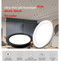 ไฟดาวน์ไลท์ LED ไฟแผงไฟ LED ที่ได้พักแล้วกลม TRI 12W/18W 4 "/6"